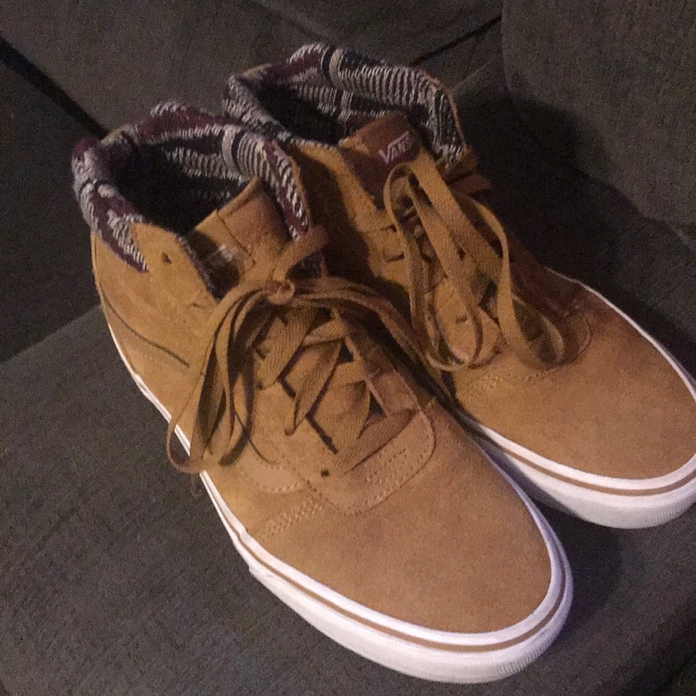 Yellow high top vans